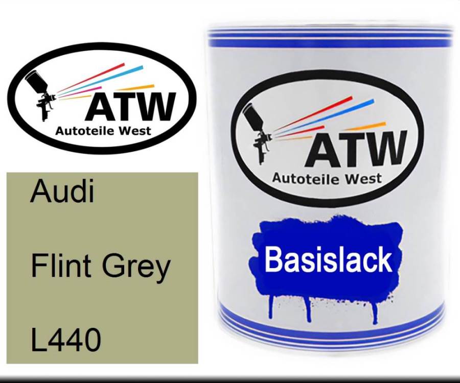 Audi, Flint Grey, L440: 1L Lackdose, von ATW Autoteile West.